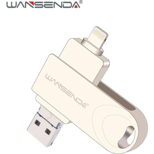WANSENDA USB 3.0 Flash Drive OTG Pen Drive 128GB 64GB 32GB 16GB 8GB Micro USB Stick 3.0 for iPhone 12 Pro/iOS/Android Pendrive