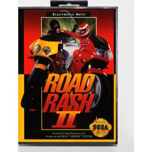 Road Rash 2 16bit MD Game Card For Sega Mega Drive/ Genesis with Retail Box