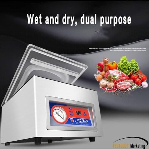Commercial Food Vacuum Machine Dry-wet Dual-purpose Deepening Enlarged Desktop Vacuum Plastic sealing Machine