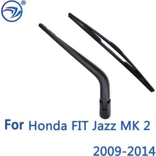 Wiper 14" Rear Wiper Blade & Arm Set For Honda FIT Jazz MK 2 2009-2014 Windshield Windscreen Rear Window