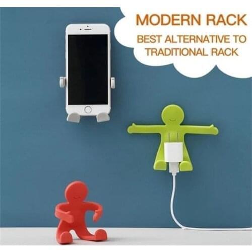 Creative Little Person Wall Coat Hook Portable Cute Buddy Racks Villain Suction Cup Hook Storage Rack Hanging Toothbrush Holder