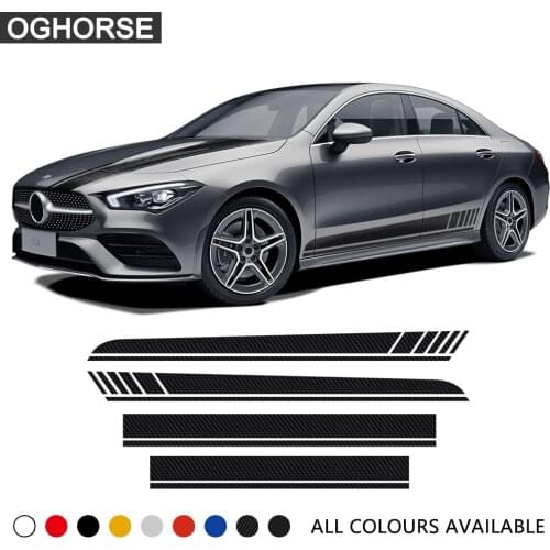 Edition 1 AMG Styling Car Hood Rear Decal Side Stripes Skirt Sticker For Mercedes Benz C118 CLA220 Cla Class 2019-Present