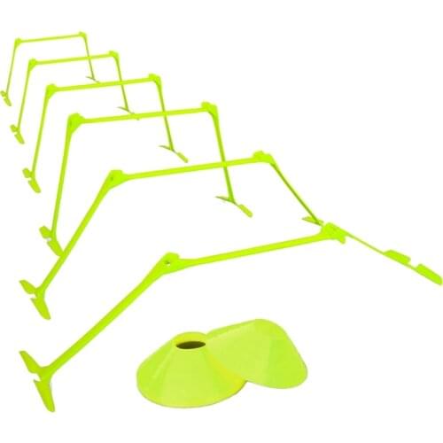 Adjustable Hurdles and Cone Set Agility Hurdles Disc Cones for Soccer Sports Plyometric Speed Training