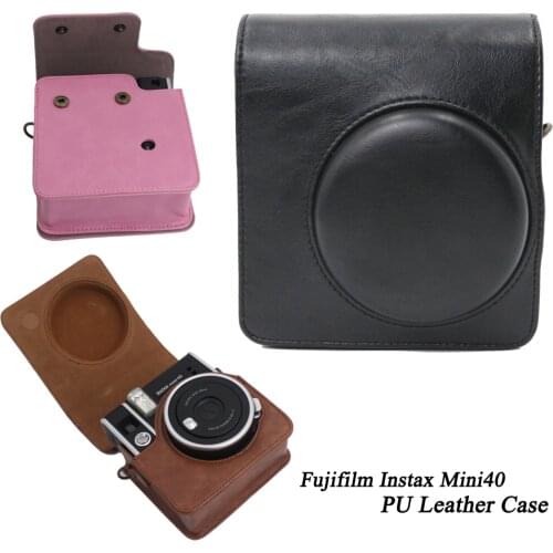 Fujifilm Mini40 Camera Bag Camera Case PU Protector Cover Case with Shoulder Strap For Fujifilm Instax Mini40