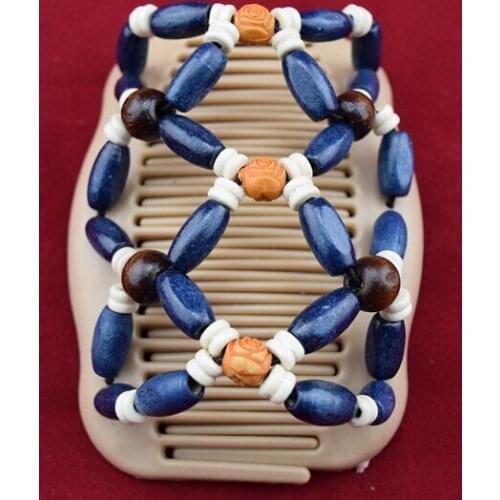 Navy blue Stretchy acrylic Wholesale Hair Ornament Magic Hair Comb 100 pcs/lot free shiping