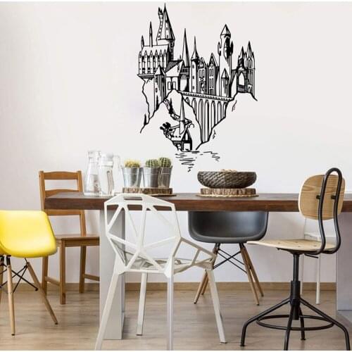 Large Wizards School Magic Castle Wall Decal Sticker Vinyl Playroom Kids Room Movie Vinyl Home Decor