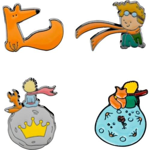 The little Prince Brooch Cute Enamel Pins Cartoon lapal badges for backpack collar pins el principito jewelry wholesale