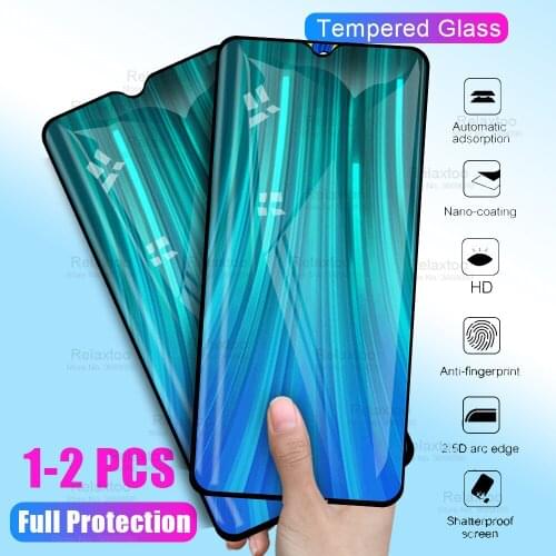 Full Cover Protective Glass On The For Xiaomi Redmi note 8 t 7 5 6 pro note 9 7s pro max 9s Tempered Screen Glass Film 1-2pcs