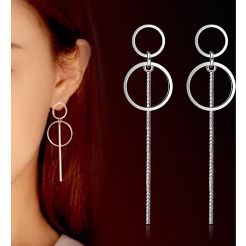 Utimtree Simple Earrings for Women Silver 925 Jewelry Sterling Geometric Drop Earring oorbellen pendientes brincos accessories