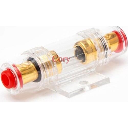 1PC 4 Gold Plated Fuse Holder Block Audio In Line AMP Amplifier 60A Car Audio Part Electronics CZYC