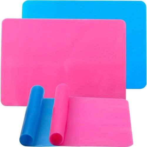 1PCS Safe Silicone Workbenches epoxy resin molds Accessories for epoxy Jewelry Making Supplies blue&rose color