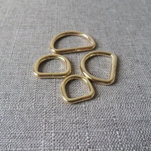 10 pcs 15mm 20mm 25mm 32mm metal buckle fastener clasp D rings for backpack bag pet dog collar leash harness sewing accessory