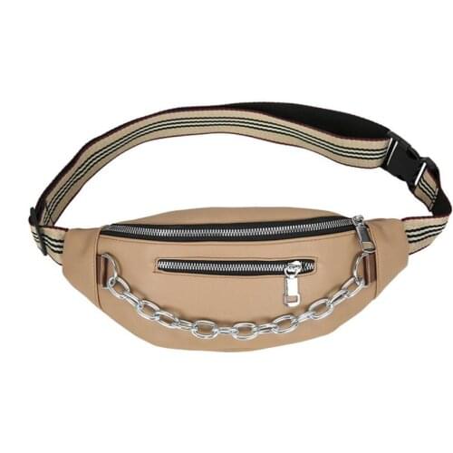 2021Fashion PU Waist Bag Women Money Belt Bum Pack Travel Crossbody Chest Bags