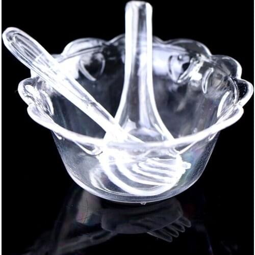 3Pcs/set 1:6 1:12 Dollhouse Miniature Bowl Spoon Fork Dolls Kitchen Accessories