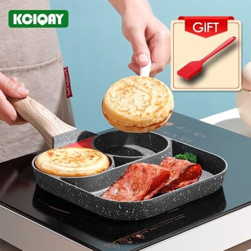 3in1 Thickened Omelet Pan Temperature Control Frying Pan Pot Nonstick Egg Burger Steak Bacon Pancake Pan Kitchen Breakfast Maker