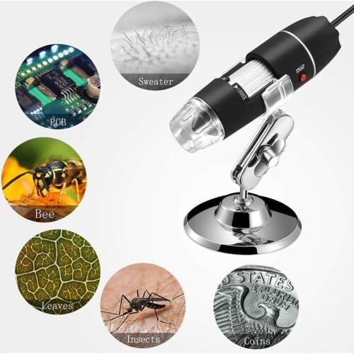 500X 800X 1000X мини камера Mini Microscope Camera 8LED Light Digital USB Portable Electronic Magnifier эндоскоп Micro Cam