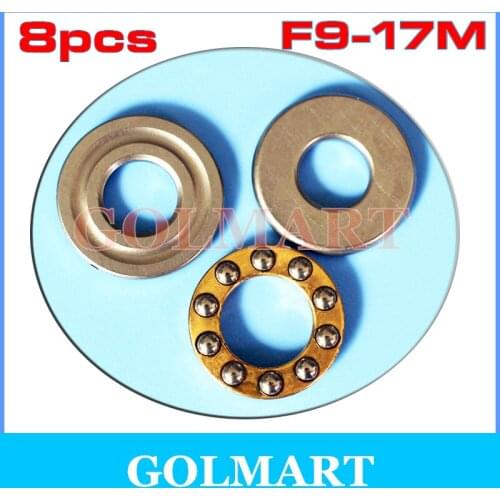 8pcs high quality RC Models F9-17M Miniature Trust Bearing Plane Bearings 9*17*5mm