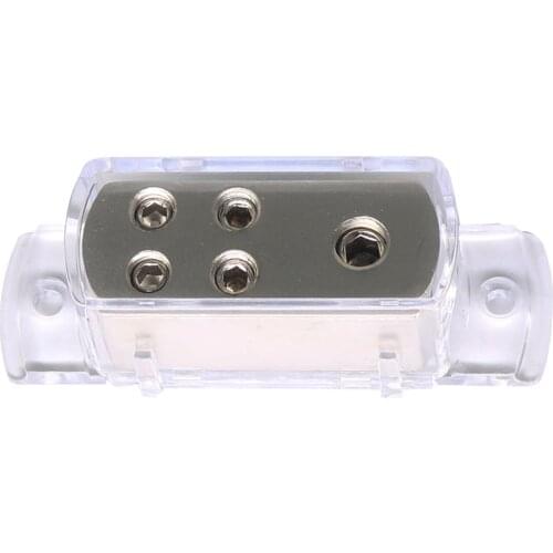 Car Audio Power Ground Distribution Block 4-Way 4 Gauge in 8 Gauge Out