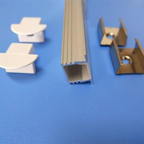 Free Shipping 2.5m each piece , 120meters a lot High quality aluminum profile for led strip light, thick cover with End Caps