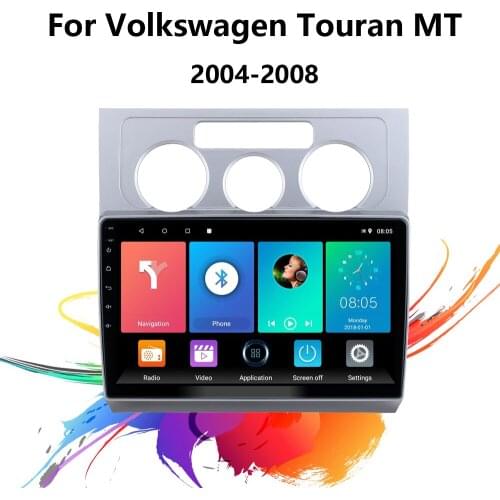 Eastereggs For Volkswagen Touran MT 2004-2008 AT 2 Din Car Multimedia Player Android GPS Navigation FM Radio WIFI BT Stereo