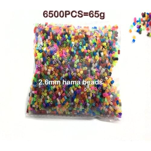 6500Pcs bag 2.6mm mini hama beads kids DIY toy activity colormixing fuse beads learning toys for children