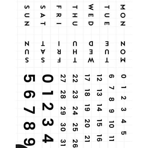 Calendar 6Clear Stamp for Scrapbooking Transparent Silicone Rubber DIY Photo Album Decor 108