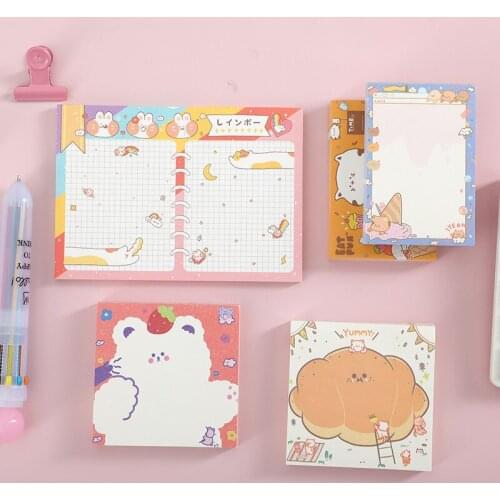 Sticky Note Cartoon List Non-sticky Guestbook Mini Small Notebook