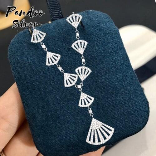 Fashion Charm Sterling Silver Original 1:1 Copy,Silver Multi Flamenco Adjustable Necklace For Women Jewelry With Logo