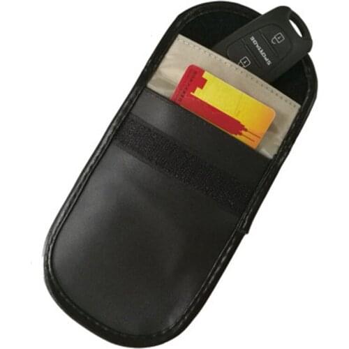 MOQIU Signal Lock Bag FOB Car Signal Blocker Faraday Signal Lock Bag Shield Case Wallet For idcard / Car Key