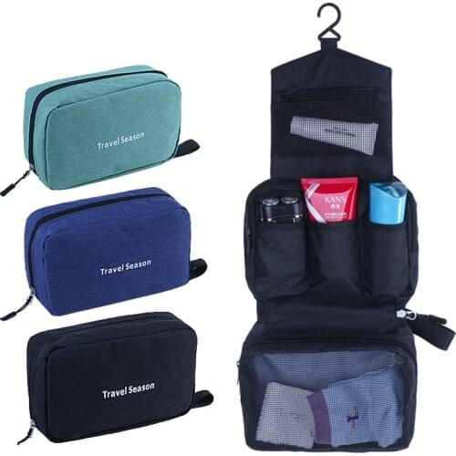 New Waterproof Men Hanging Makeup Bag Multipurpose Oxford Organizer Cosmetic Women Necessaries Make Up Wash Toiletry Toilet Bag