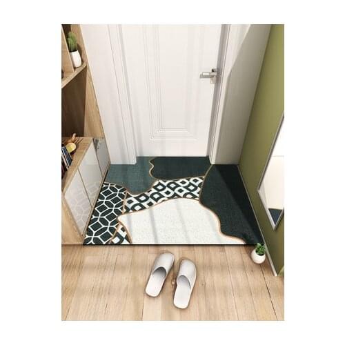 New Arrive Simple And Stylish Dark Green Stain Resistant PVC Entrance Living Room Door Mat Indoor Non-slip Customizable Carpet