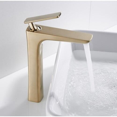 New Basin Faucet Bathroom Push-botton handle Sink Faucet Black Gold Rotation Aeraton Water mixer tap crane