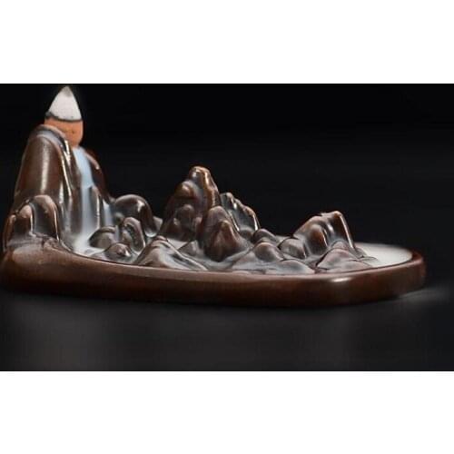 Back flow incense burner handicraft pure manual processing creative pure copper incense burner ornament Incense Base