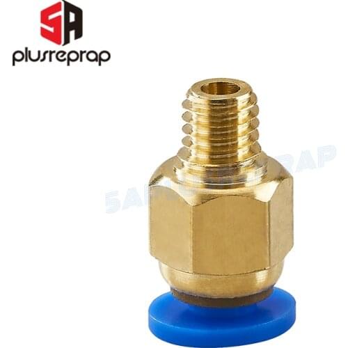 PC4-M6 Fitting Connector for OD 4mm Ptfe Tube M6 6mm Thread Hot Head Connector Extruder Feed for 1.75mm Filament 3D Printer