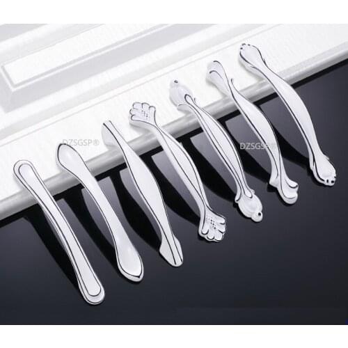 Nordic Style Cabinet Kitchen Knobs Flower Drawer Cupboard Hardwares Dresser Door Pulls Zinc Alloy White House Handle