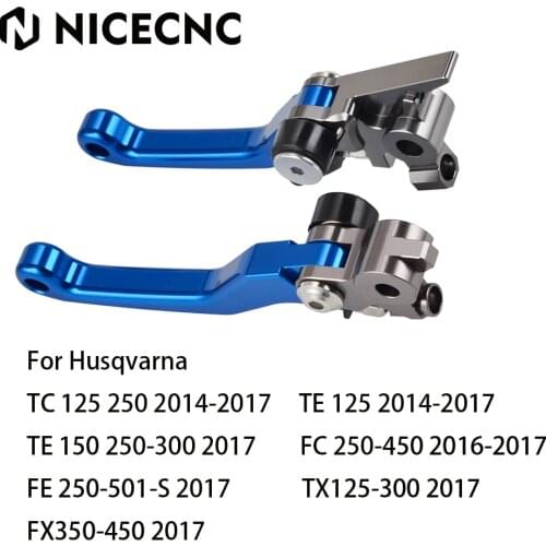 NICECNC Brake Clutch Lever For Husqvarna TE TC 125 250 300 FC FE 250 350 450 501 2014-2017 TX FX 17 TE300 FE350 FE501 Aluminum