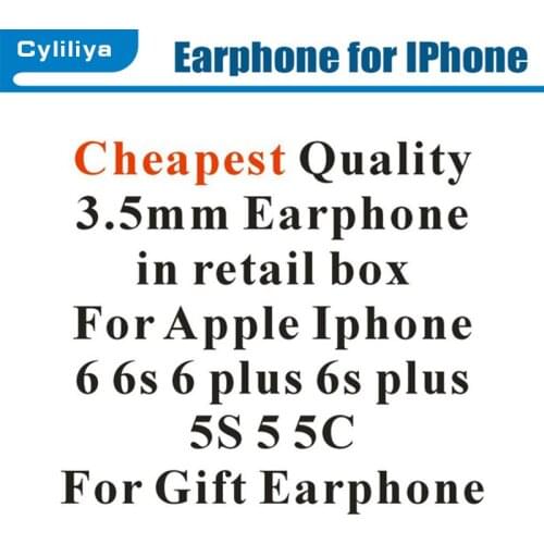 Cheapest 300pcs/Lot 3.5mm in Ear Earphones With Remote Mic Volume Controls For iPhone 4S 5 5S 6 Plus DHL Fast Ship