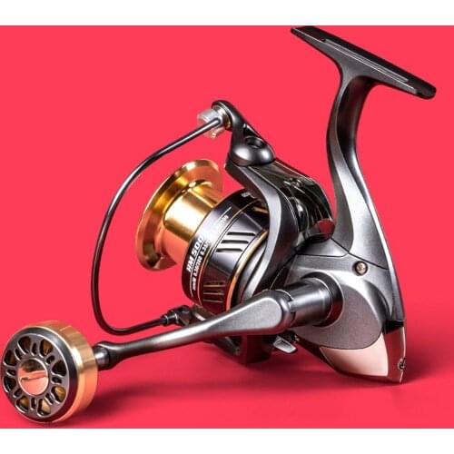 LINNWL 1000-7000 Spinning Reel Metal Ball Grip Reel Fishing 5.2:1 High Speed Gear Ratio Saltwater Fishing Reel 8kg Max Drag Coil