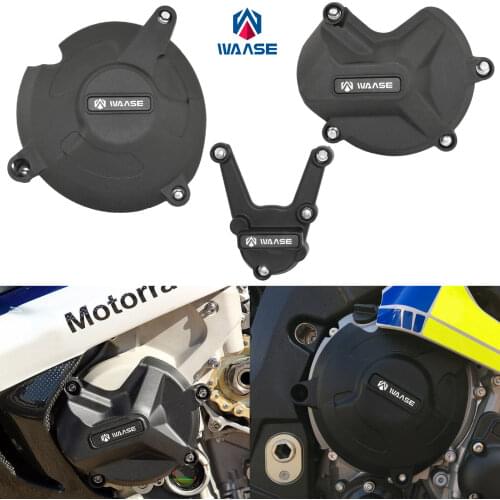 Waase Motorcycle Engine Guard Stator Clutch Pulse Cover Crash Sliders Protector Set For BMW S 1000 R S1000R 2017 2018 2019 2020