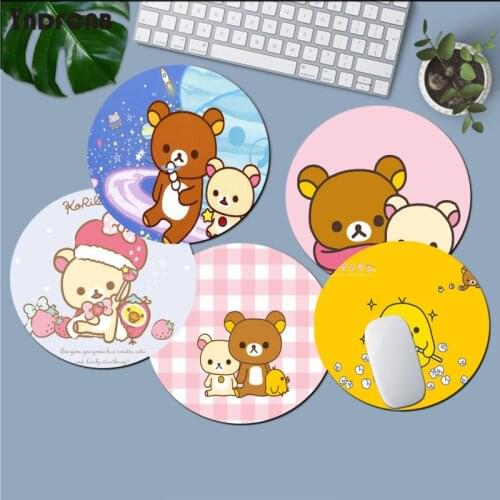 YNDFCNB Cool Cute Rilakkuma Bear Soft Rubber Professional Gaming Mouse Pad Computer gaming Mousepad Rug For PC Laptop Notebook