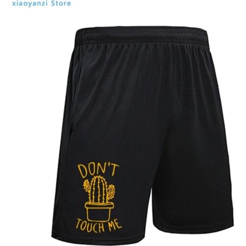 Funny 2021 DON'T TOUGH ME Cactus boys running pants Casual Summer mens shorts Vintage men short pant