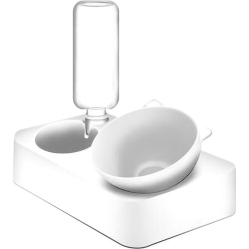 Pet Anti-Tip Neck Guard Bowl Cat Bowl Dog Bowl Automatic Drinking Slow Food Double Bowl Cat Food Pet Supplies