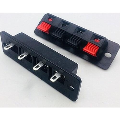 10PCS 4 Terminal Speaker Connector Plate push type terminal board 4 positions