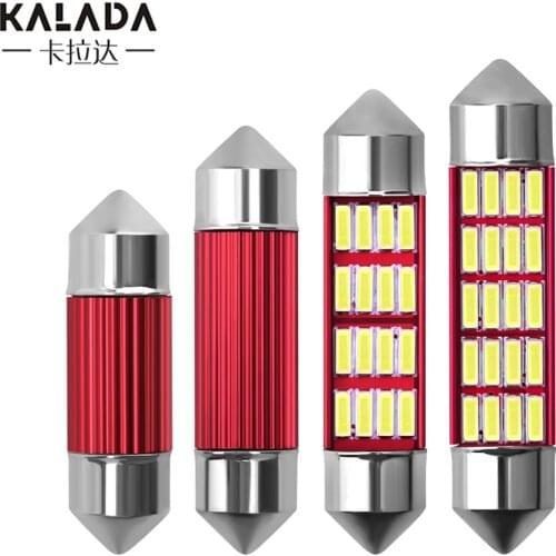 10Pcs Wholesale Festoon 31 36 39 41mm C5W C10W Car Led Bulb Reading Lamp For Car Interior Lighting Auto Ceiling Dome Lights 12V