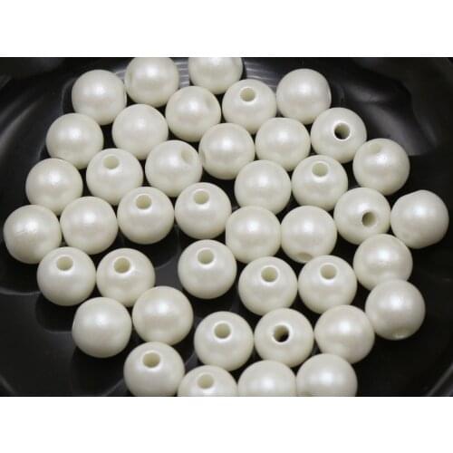 200 Matte White Acrylic Pearl Round Beads Imitation Pearl 8mm(0.31")