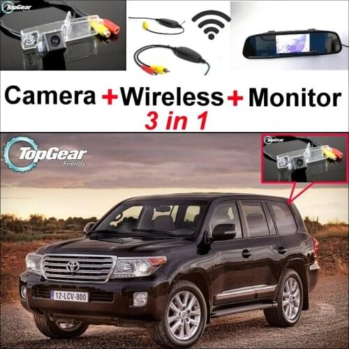 3 in1 Special Rear View Wifi Camera + Wireless Receiver + Mirror Monitor Easy DIY Parking System For TOYOTA Roraima 2007~2014