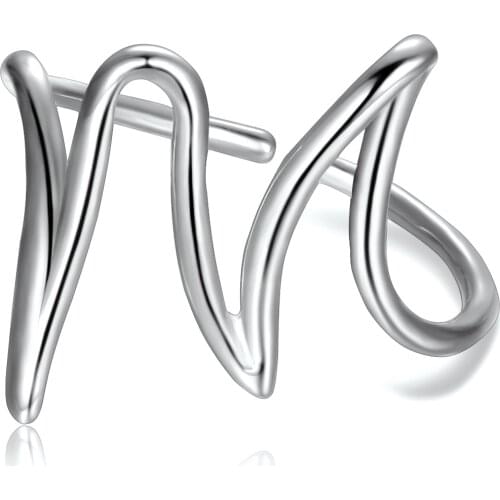 925 Sterling Silver Ring Women Initial A-Z Alphabet Letter Femme Charm Circle Party Jewlery Gift Fashion Wedding Band Engagement