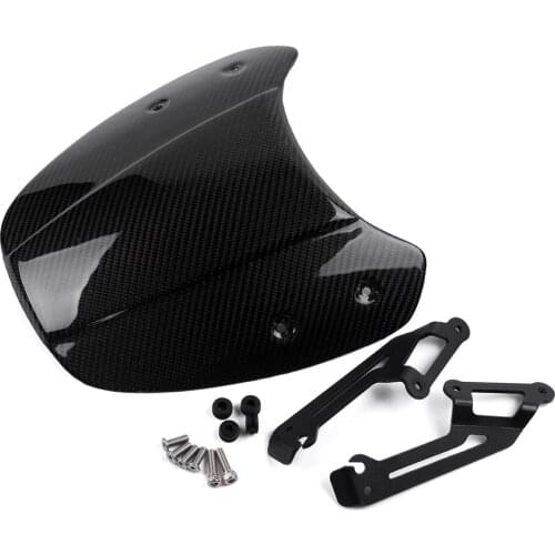 Motorcycle Accessories Carbon Fiber Windshield WindScreen Wind Screen With Mount Holder For Ducati Scrambler 2015 2016 2017 2018