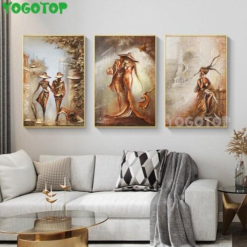 Diy diamond Painting mosaic Abstract Romantic Women And Men Dance Couple Painting Diamond Embroidery 3 piece Home Decor ML1451