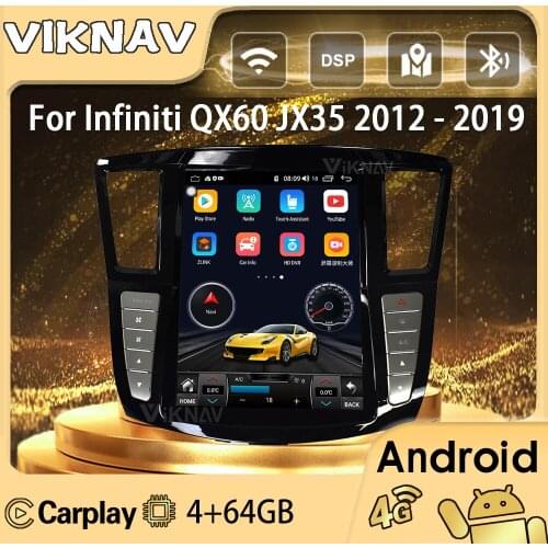 12.1inch Android car Radio For Infiniti QX60 JX35 2012 - 2019 multimedia radio DVD player GPS Navigation 2din